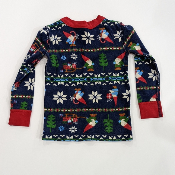 Hanna Andersson Gnome Sweet Gnome Fair Isle Christmas Xmas Pajamas Boy Girl 3T - Picture 3 of 7